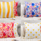 Multicoloured Decorative Cushion Covers, Double Sided 18x18 Inches, 45x45cm Square Cushion, Soft Velvet Fabric
