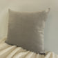 Velvet Light Grey Cushion Cover, Light Grey Velvet Throw Pillow, Cushion Cover 45x45cm