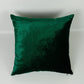 Luxury Shiny Dark Green Velvet Christmas Pillow Cover, Velvet Christmas Decor Green Cushion Cover (All Sizes)