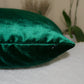 Luxury Shiny Dark Green Velvet Christmas Pillow Cover, Velvet Christmas Decor Green Cushion Cover (All Sizes)