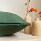 Cotton Linen Green Cushion Cover, Upholstery Linen Decorative Cushion Covers (All Sizes)