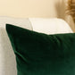 Handmade Velvet Dark Green Cushion Cover, Velvet Forest Green Pillow Cover (All Sizes)