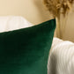 Handmade Velvet Dark Green Cushion Cover, Velvet Forest Green Pillow Cover (All Sizes)